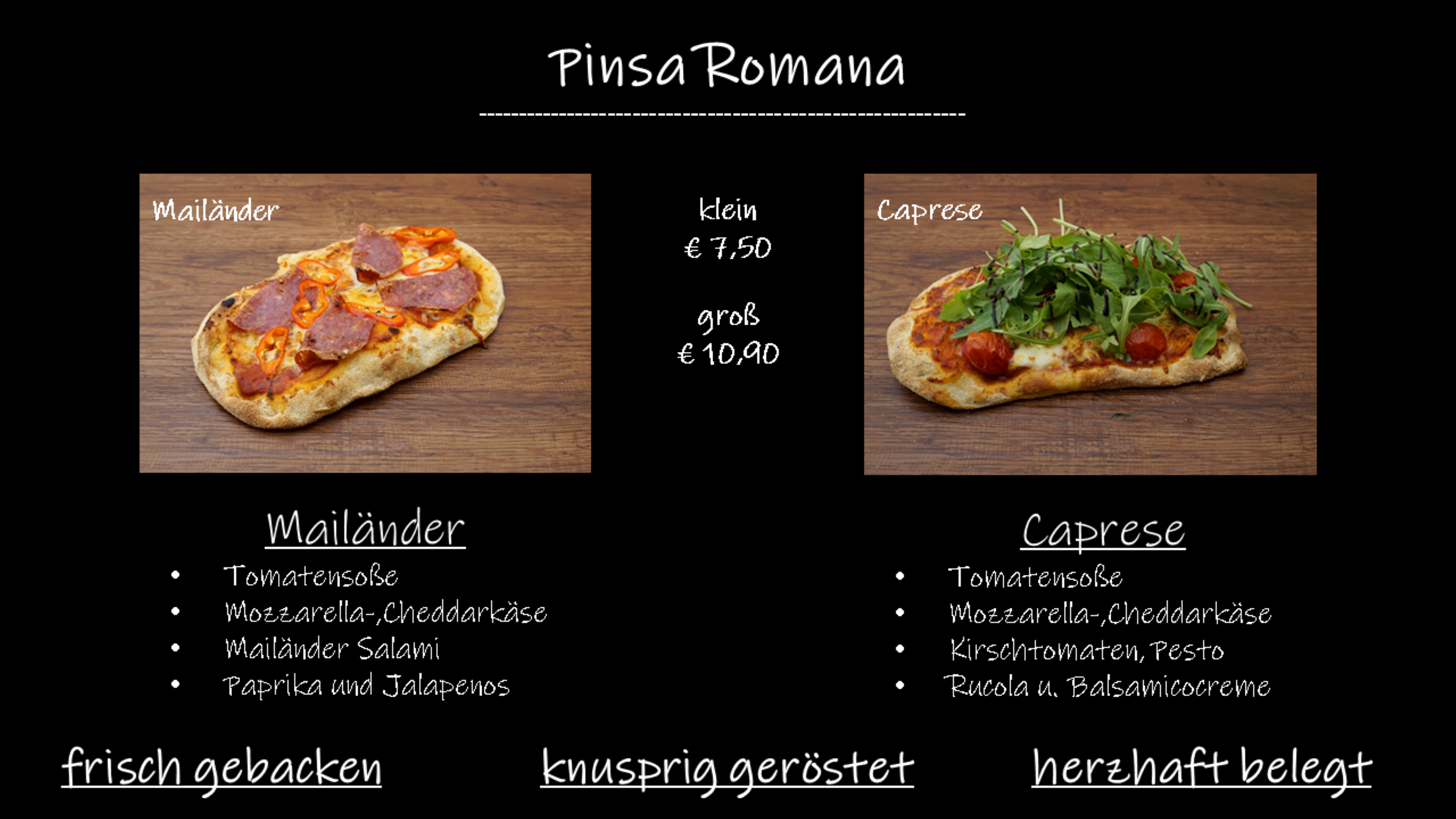 Bernys Cook Speisekarte 2